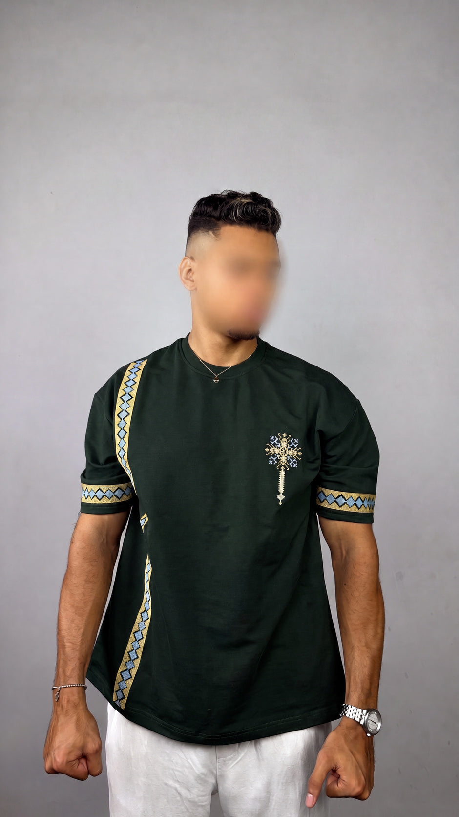 Atlas Elite T-Shirt Navy – Front render