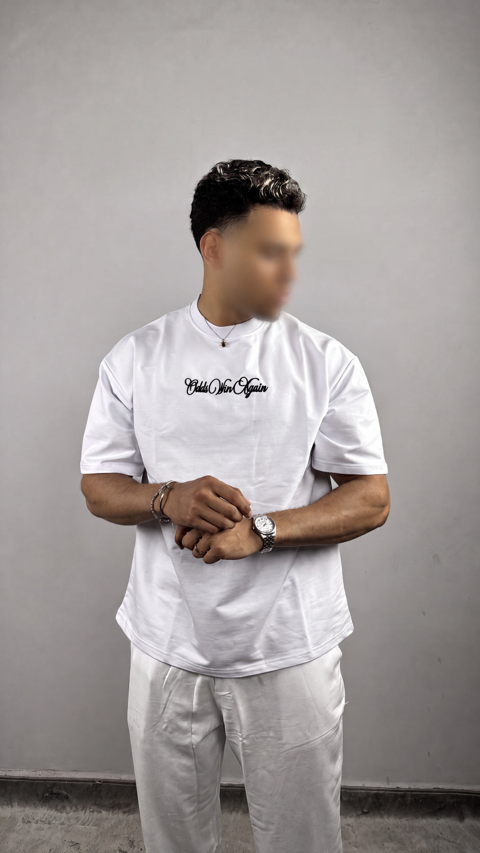 Horse T-Shirt Black – Back view with horse graphic
