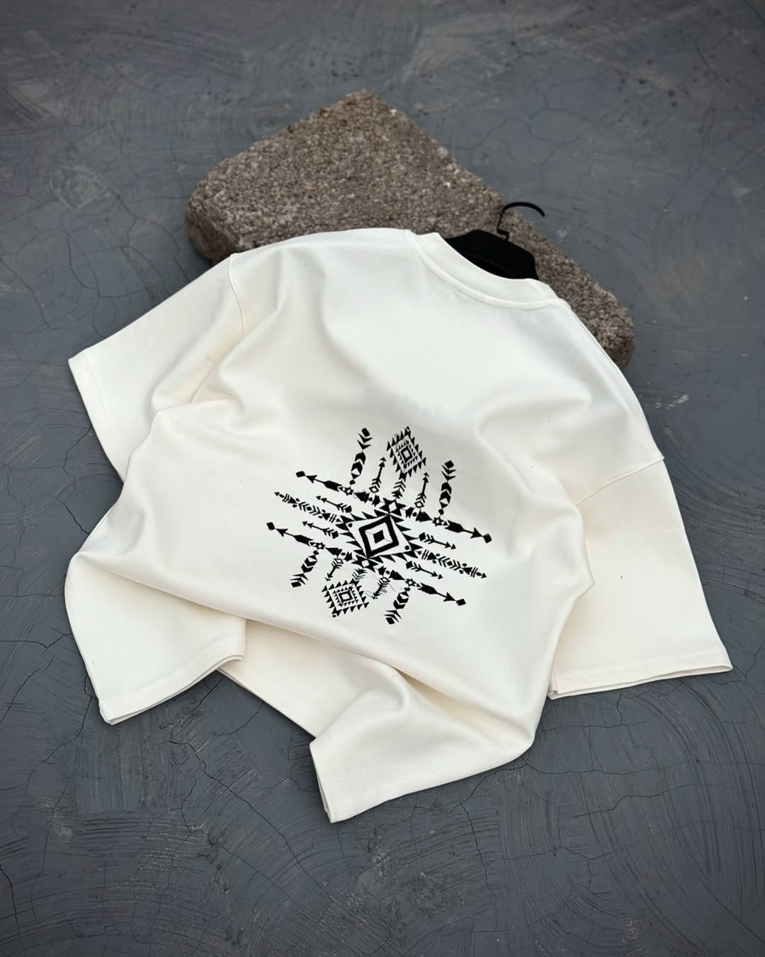 Bladestorm T-Shirt White – Back view on model