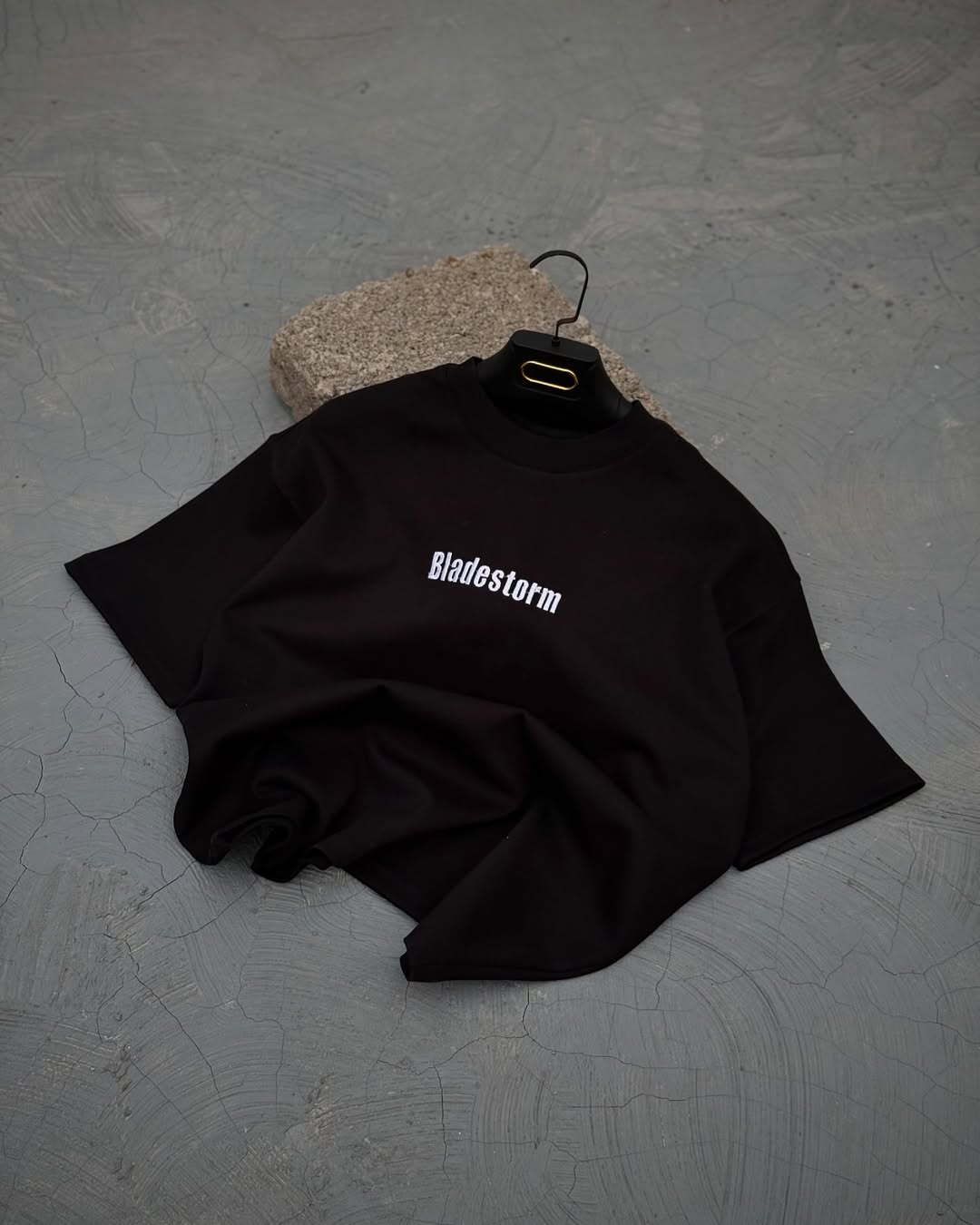Bladestorm T-Shirt Black – Front flat lay
