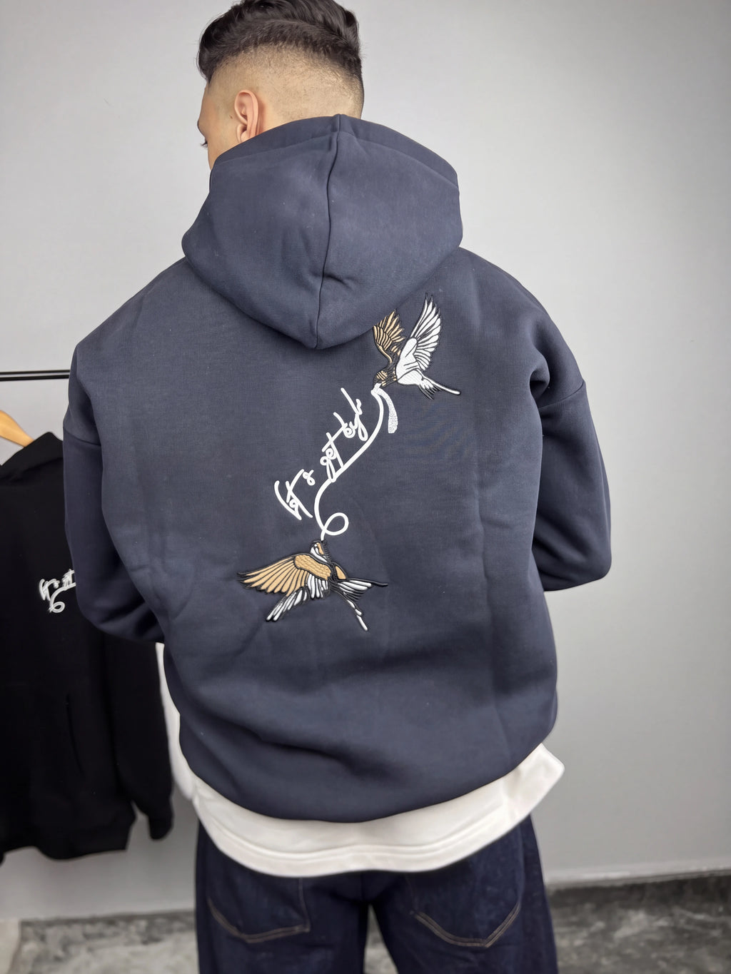 Hoodie Oversized - Birds